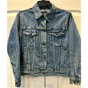 J.Crew Indigo Denim Blue Jean Jacket 100% Cotton Wms Sz. S/M